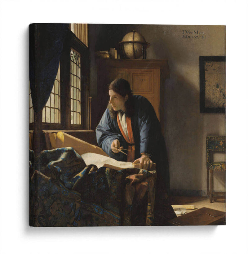 El geógrafo - Johannes Vermeer | Cuadro decorativo de Canvas Lab