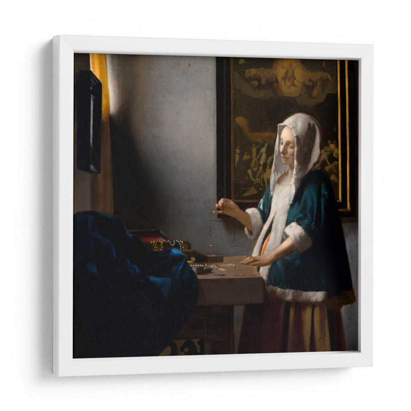 La tasadora de perlas - Johannes Vermeer | Cuadro decorativo de Canvas Lab