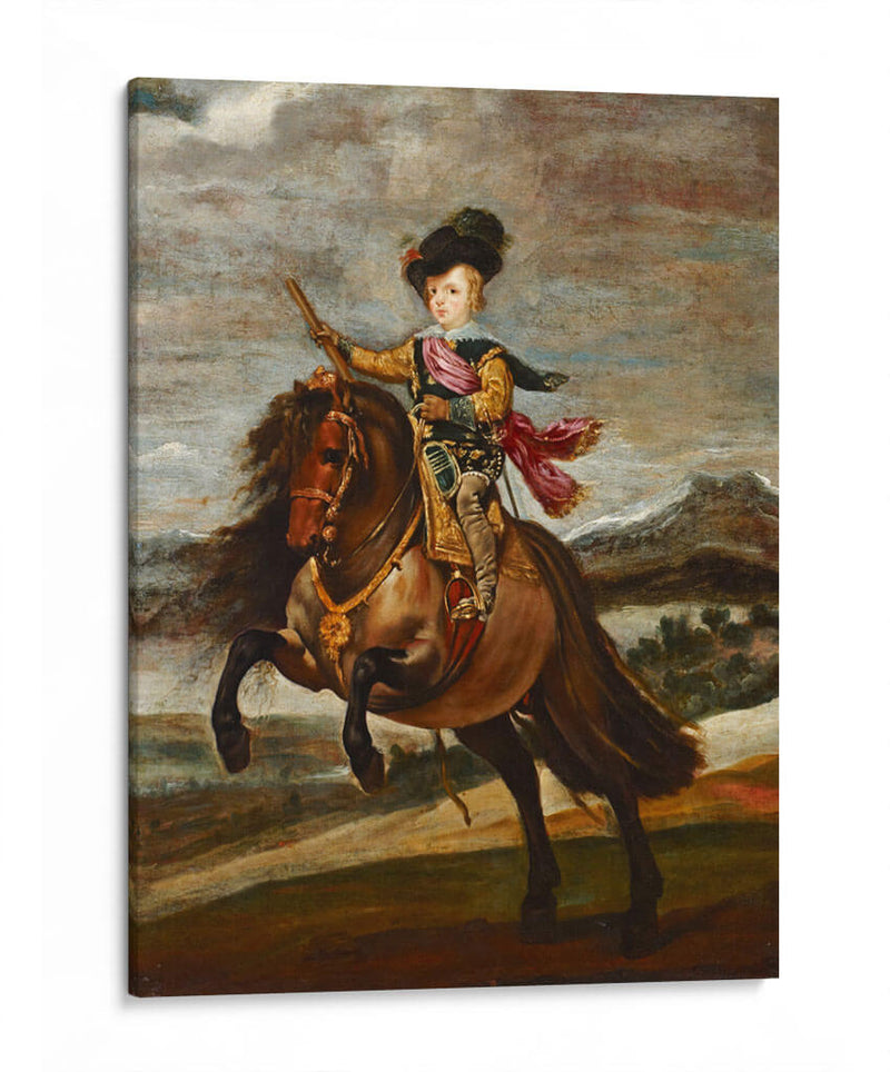 Príncipe Baltasar Carlos a caballo - Diego Velázquez | Cuadro decorativo de Canvas Lab