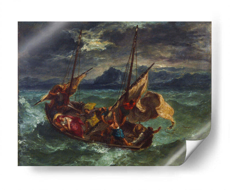 Cristo en el mar de Galilea - Eugène Delacroix | Cuadro decorativo de Canvas Lab