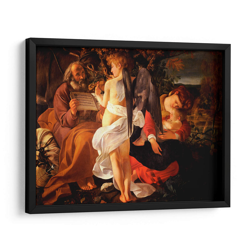 Descanso en la huida a Egipto - Caravaggio | Cuadro decorativo de Canvas Lab