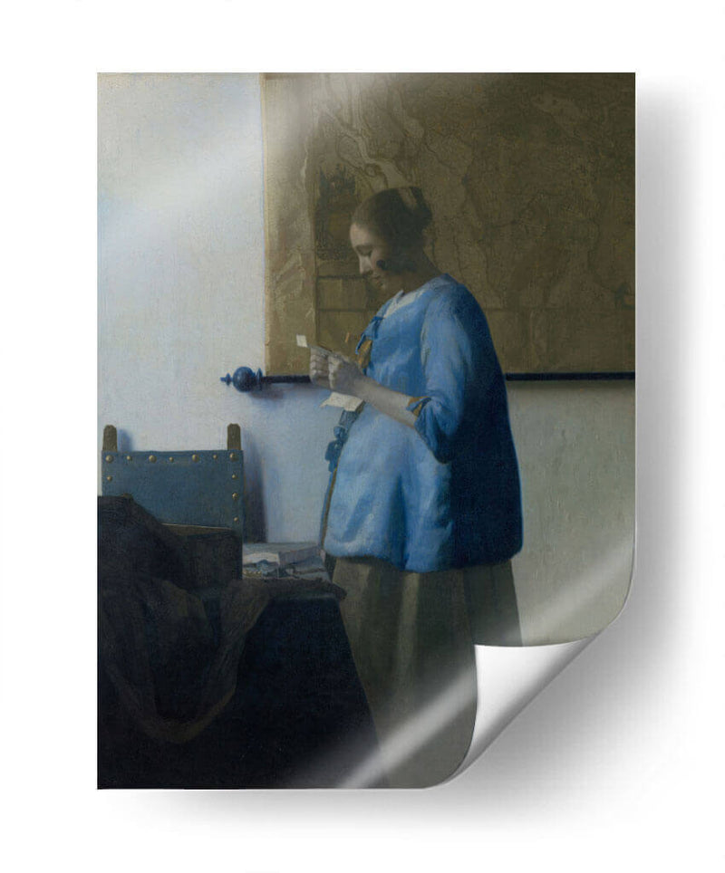 Mujer leyendo una carta - Johannes Vermeer | Cuadro decorativo de Canvas Lab