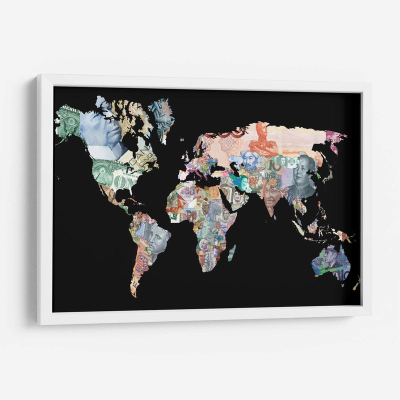 Mapa de dinero | Cuadro decorativo de Canvas Lab
