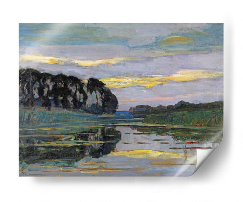 Farmstead on the Gein screened by tall trees with streaked sky - Piet Mondrian | Cuadro decorativo de Canvas Lab