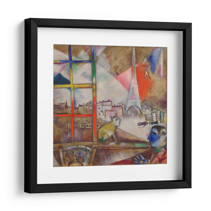 París a través de la ventana - Marc Chagall | Cuadro decorativo de Canvas Lab