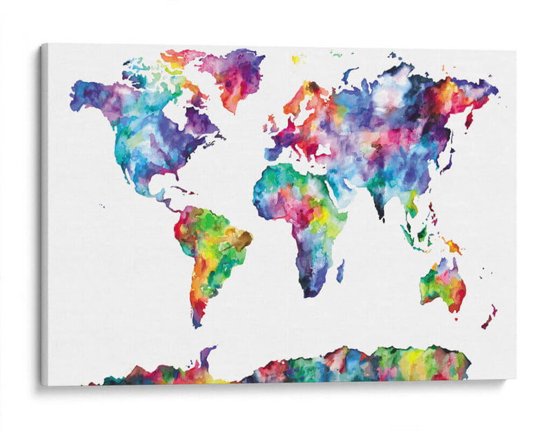 El mundo en acuarela | Cuadro decorativo de Canvas Lab