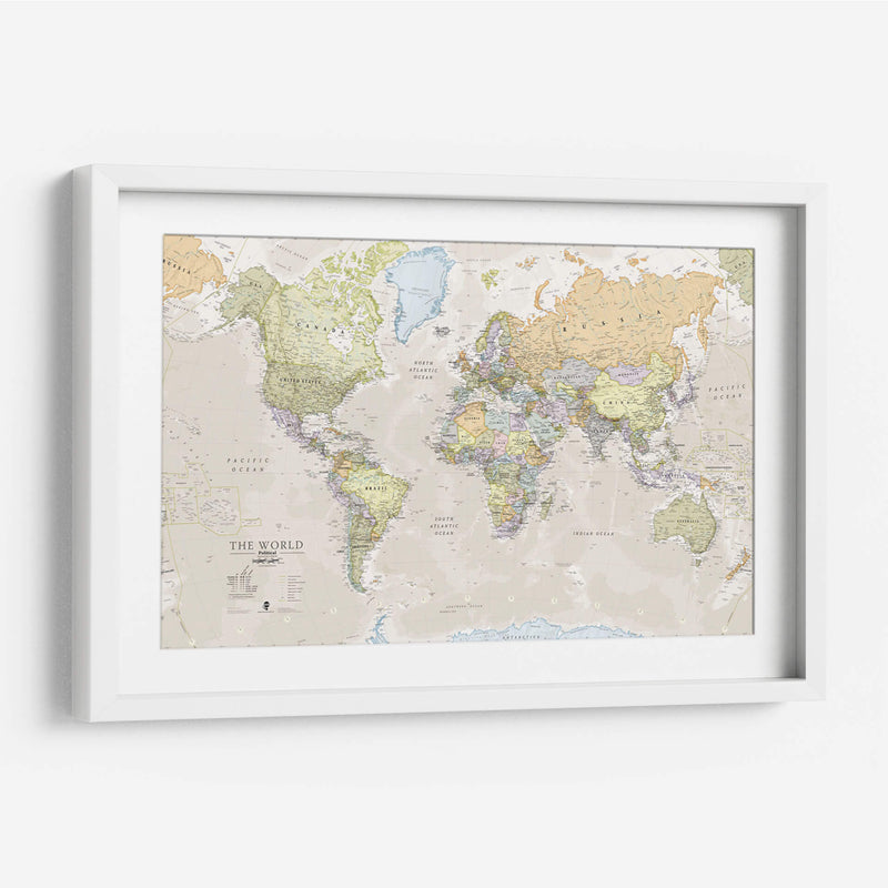 Mapa del mundo clásico | Cuadro decorativo de Canvas Lab