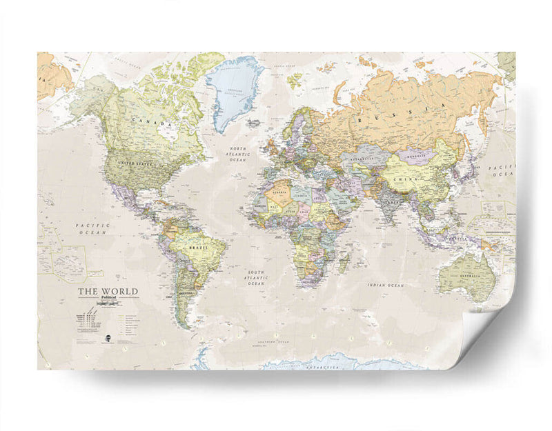 Mapa del mundo clásico | Cuadro decorativo de Canvas Lab