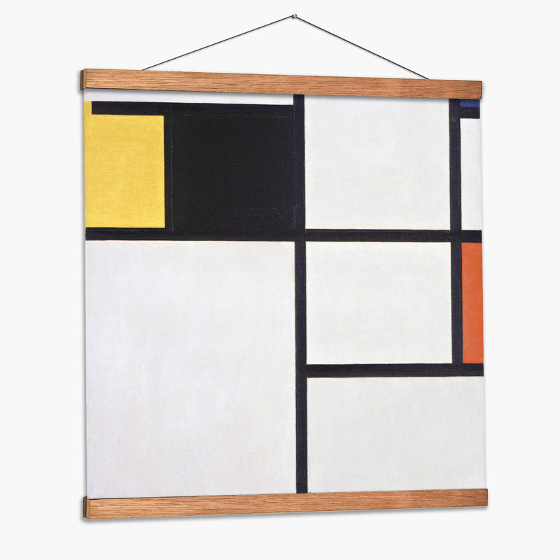 Cuadro (amarillo, negro, azul, rojo y gris) - Piet Mondrian | Cuadro decorativo de Canvas Lab