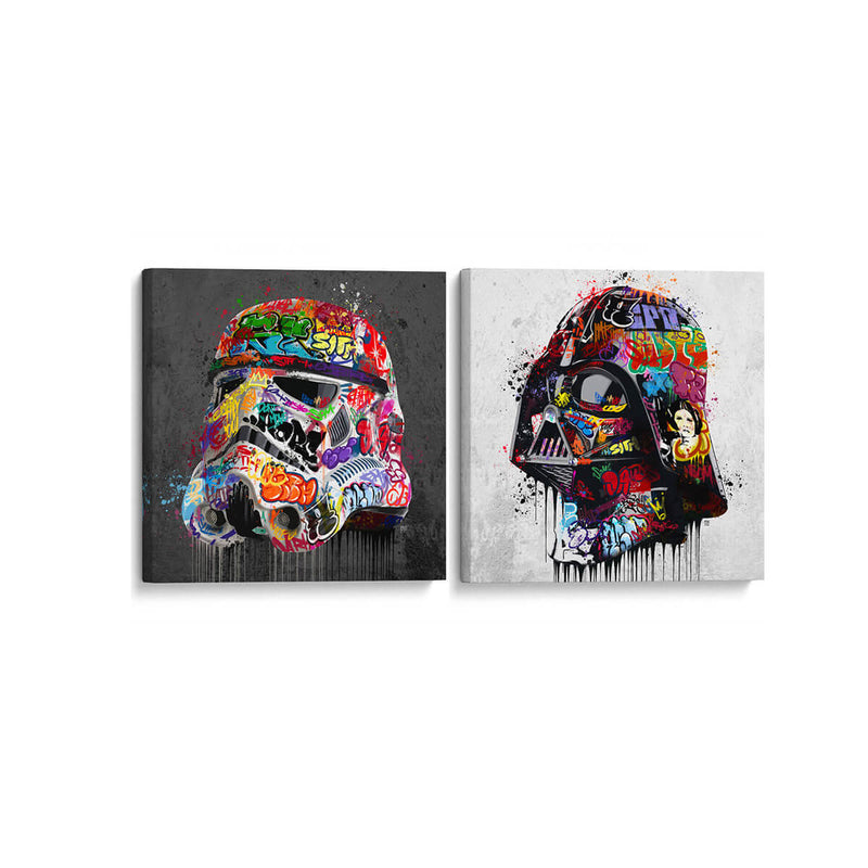 Vader Graffiti - Set de 2 - David Aste - Cuadro decorativo | Canvas Lab