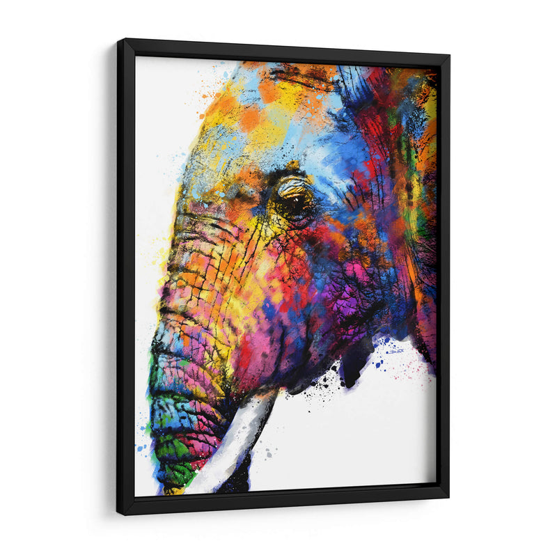 Lado de Elefante Colorido - Hue Art | Cuadro decorativo de Canvas Lab