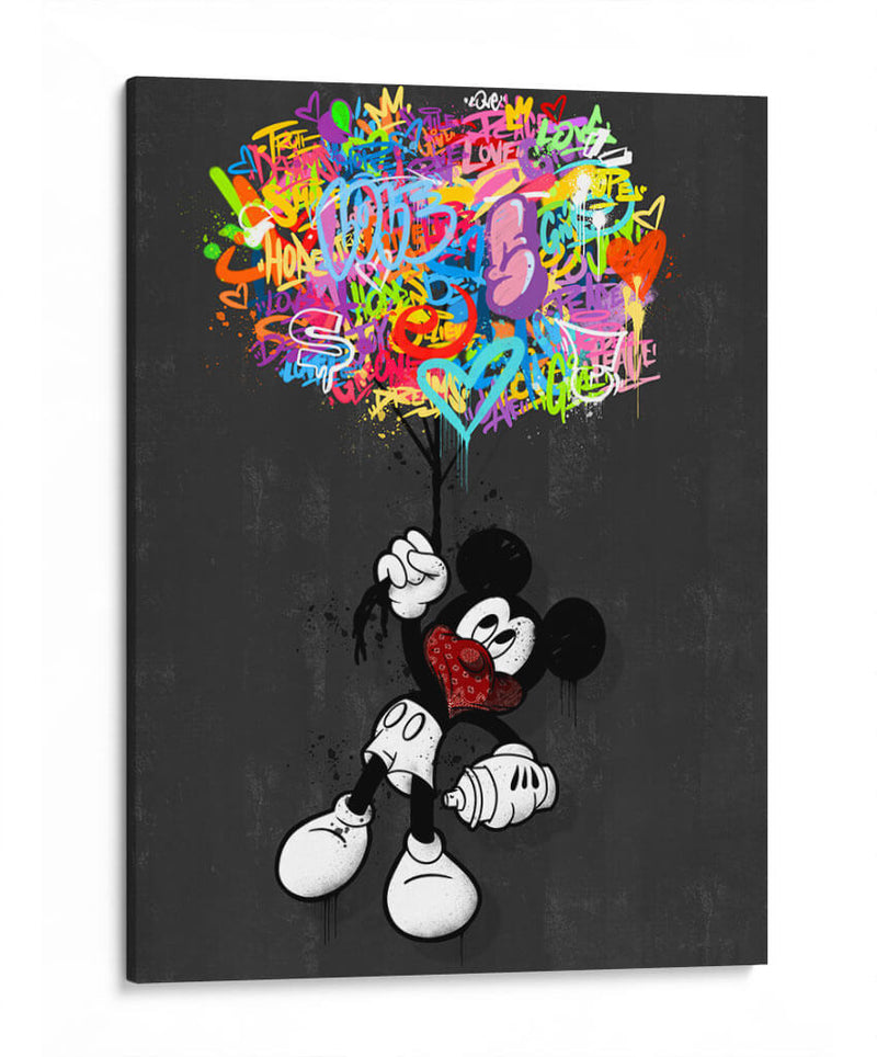 Cartoon Mouse Balloons - David Aste | Cuadro decorativo de Canvas Lab