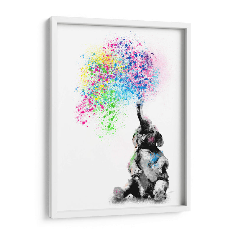 Baby Elephant Color Shower - Hue Art | Cuadro decorativo de Canvas Lab