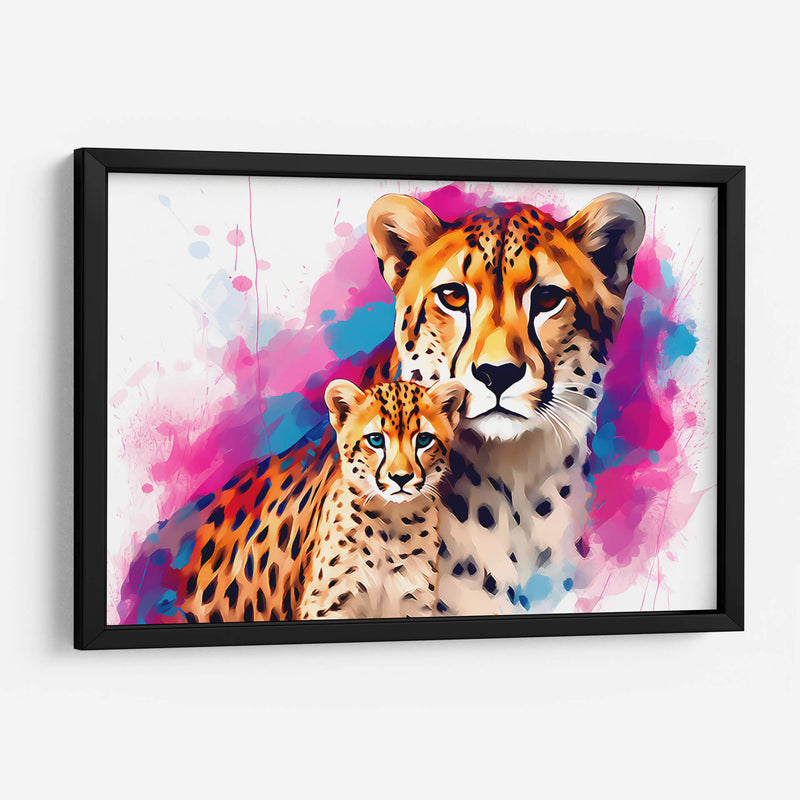 Familia De Cheetahs - Dominico Zafri | Cuadro decorativo de Canvas Lab