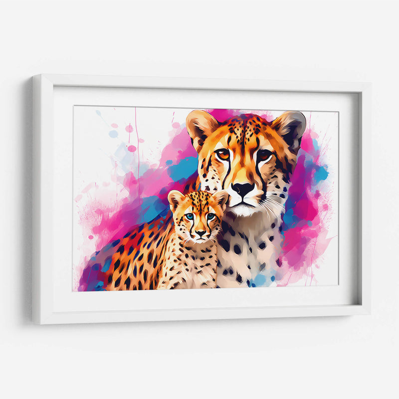 Familia De Cheetahs - Dominico Zafri | Cuadro decorativo de Canvas Lab