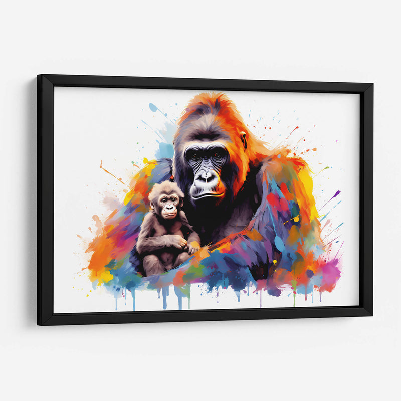 Familia Gorila - Dominico Zafri | Cuadro decorativo de Canvas Lab