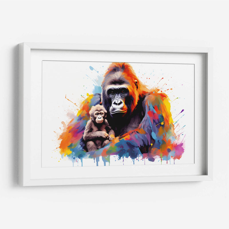 Familia Gorila - Dominico Zafri | Cuadro decorativo de Canvas Lab