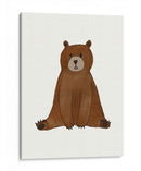 Osito café de acuarela | Cuadro decorativo de Canvas Lab
