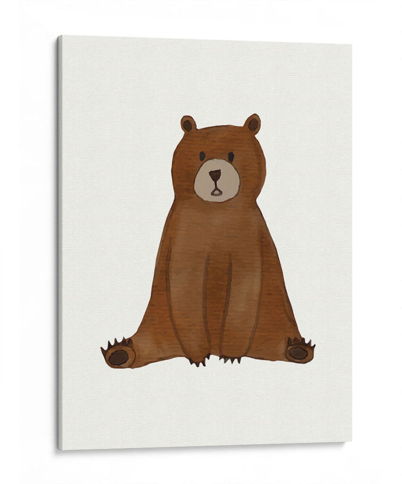 Osito café de acuarela | Cuadro decorativo de Canvas Lab
