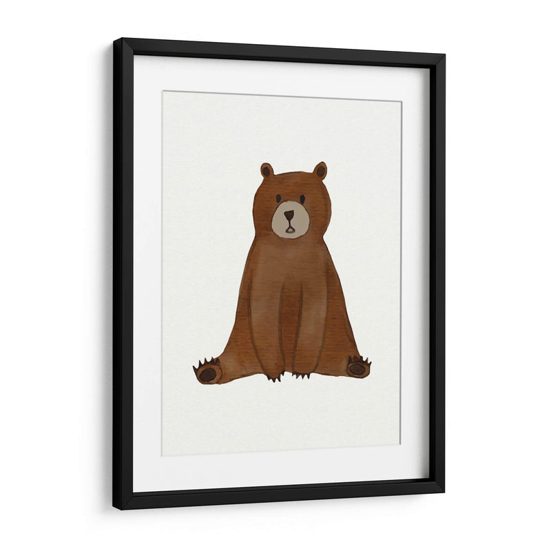 Osito café de acuarela | Cuadro decorativo de Canvas Lab