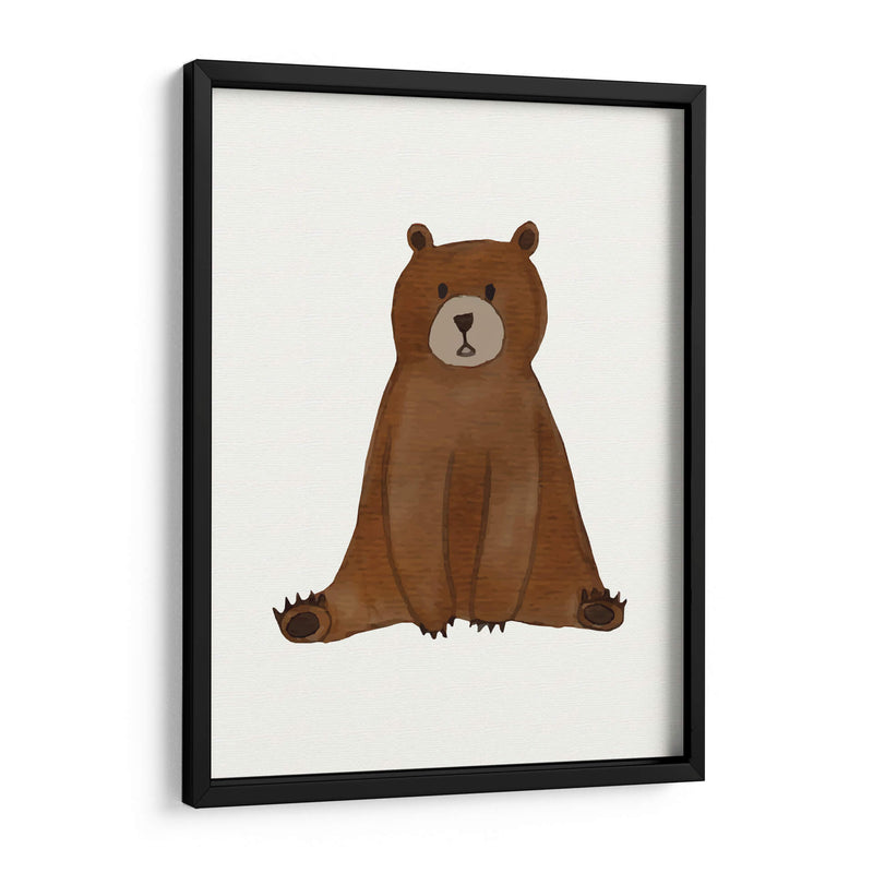 Osito café de acuarela | Cuadro decorativo de Canvas Lab