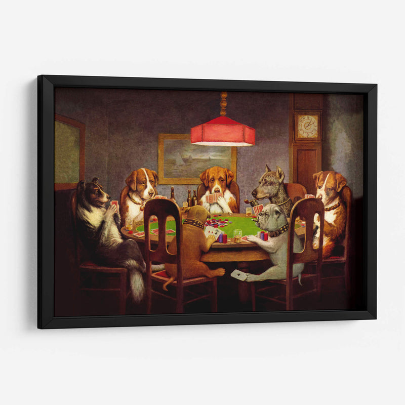 Perros jugando al póquer - Cassius Marcellus Coolidge | Cuadro decorativo de Canvas Lab