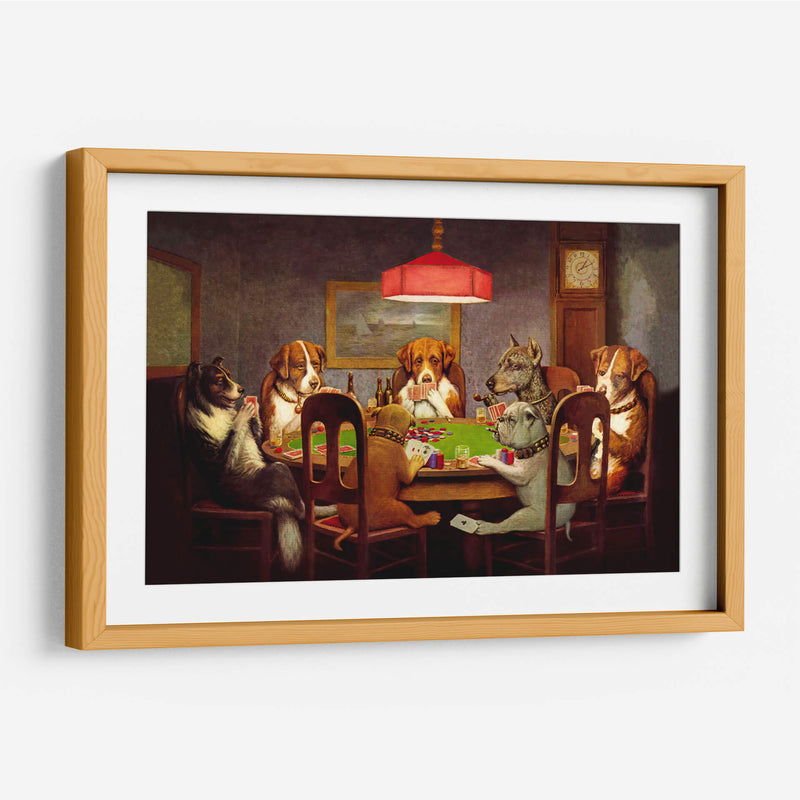 Perros jugando al póquer - Cassius Marcellus Coolidge | Cuadro decorativo de Canvas Lab