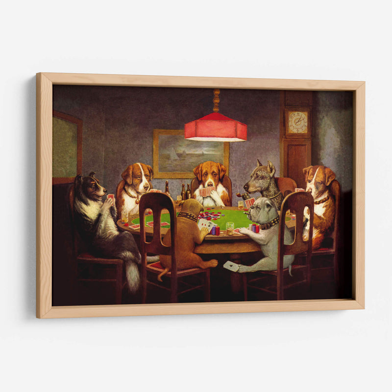 Perros jugando al póquer - Cassius Marcellus Coolidge | Cuadro decorativo de Canvas Lab