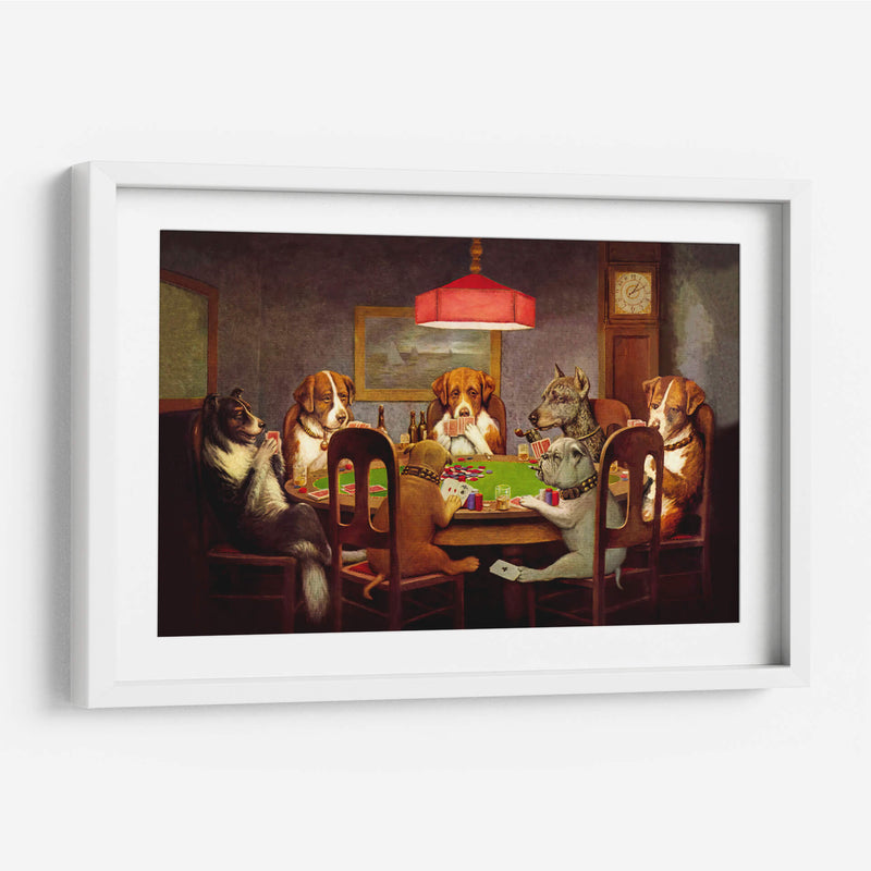 Perros jugando al póquer - Cassius Marcellus Coolidge | Cuadro decorativo de Canvas Lab