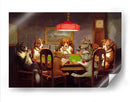 Perros jugando al póquer - Cassius Marcellus Coolidge | Cuadro decorativo de Canvas Lab