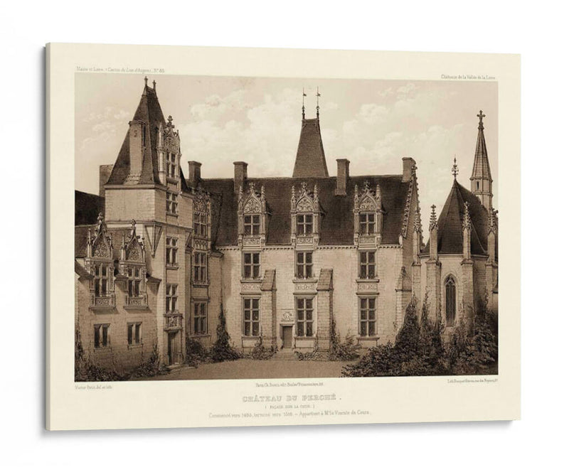 Petite Sepia Chateaux I - Victor Petit | Cuadro decorativo de Canvas Lab