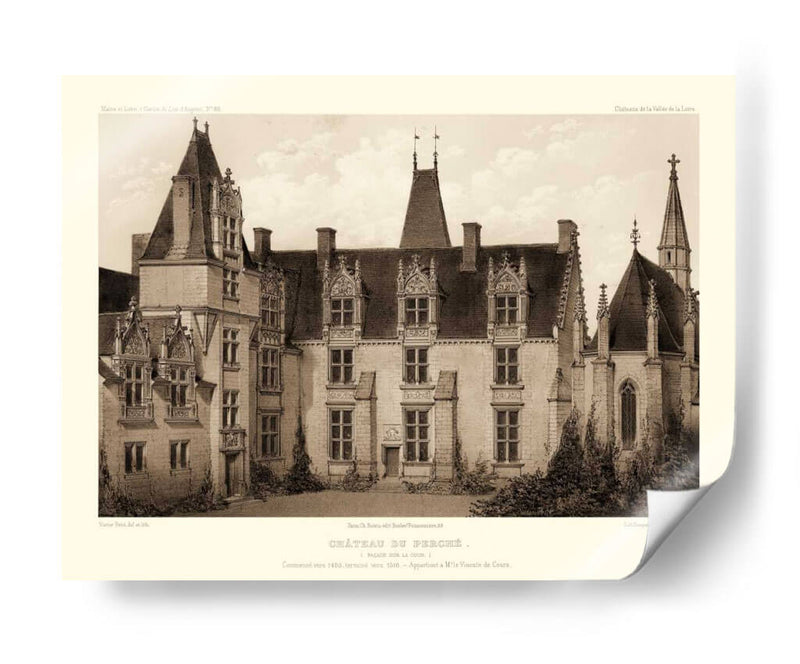 Petite Sepia Chateaux I - Victor Petit | Cuadro decorativo de Canvas Lab