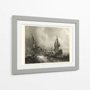 Barcos En El Mar II - Gudin | Cuadro decorativo de Canvas Lab