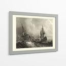 Barcos En El Mar II - Gudin | Cuadro decorativo de Canvas Lab