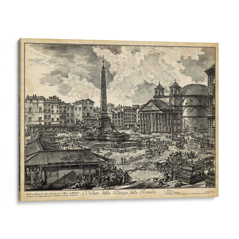 Veduta Della Piazza Della Rotonda - Piranesi | Cuadro decorativo de Canvas Lab