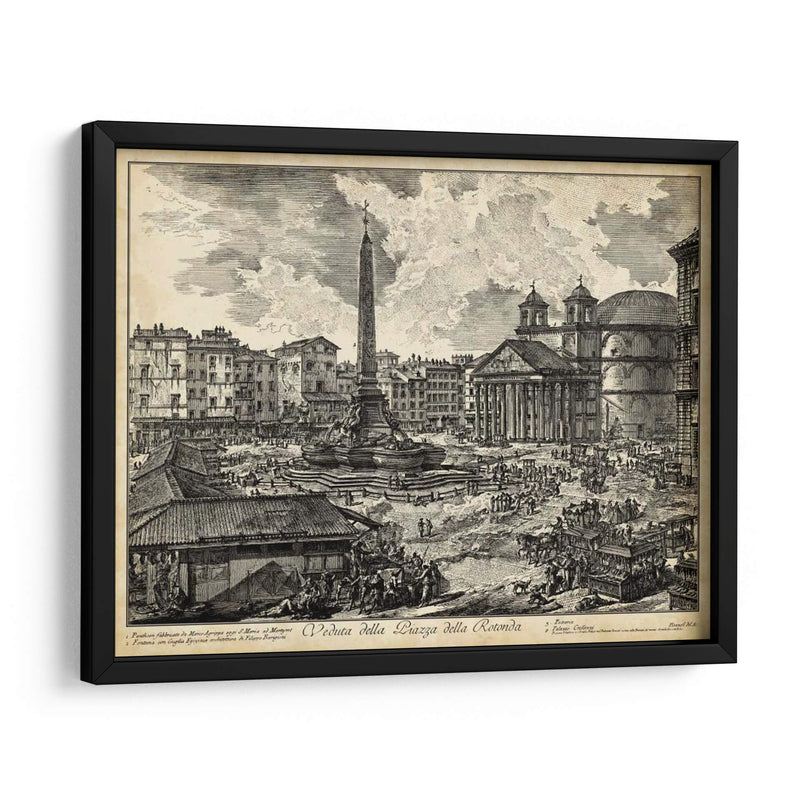 Veduta Della Piazza Della Rotonda - Piranesi | Cuadro decorativo de Canvas Lab