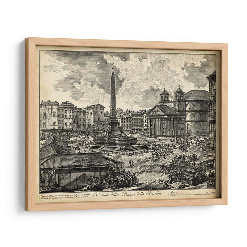 Veduta Della Piazza Della Rotonda - Piranesi | Cuadro decorativo de Canvas Lab