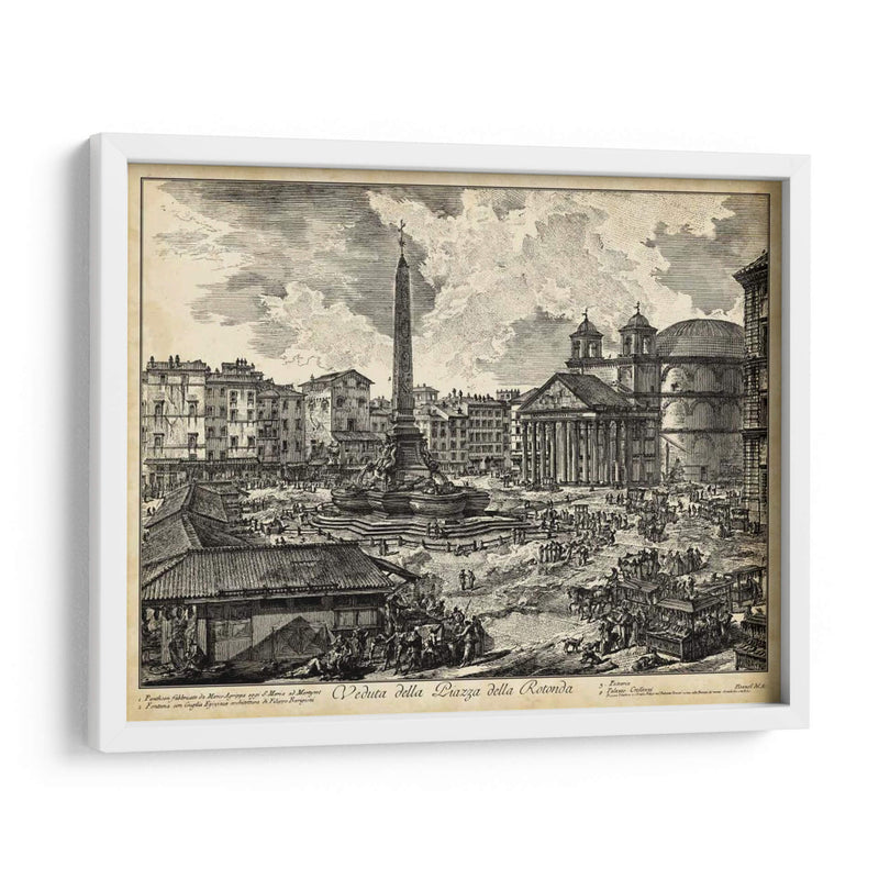 Veduta Della Piazza Della Rotonda - Piranesi | Cuadro decorativo de Canvas Lab