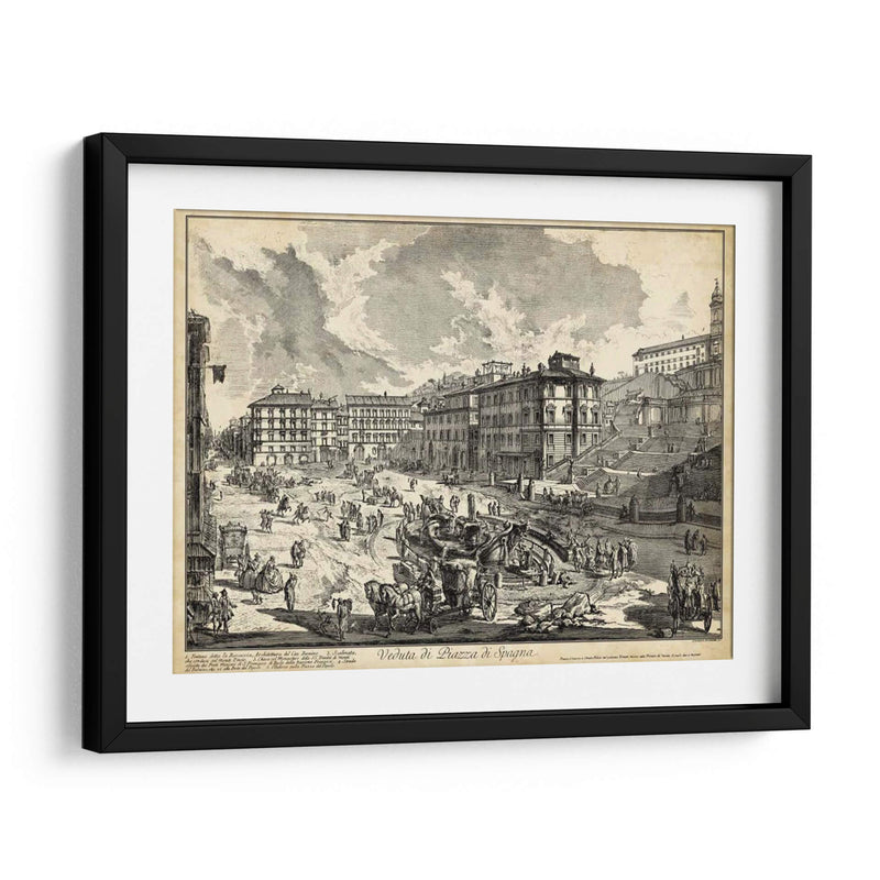 Veduta Di Plaza De España - Piranesi | Cuadro decorativo de Canvas Lab