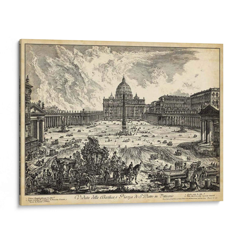 Veduta Della Basilica Di S. Pietro - Piranesi | Cuadro decorativo de Canvas Lab