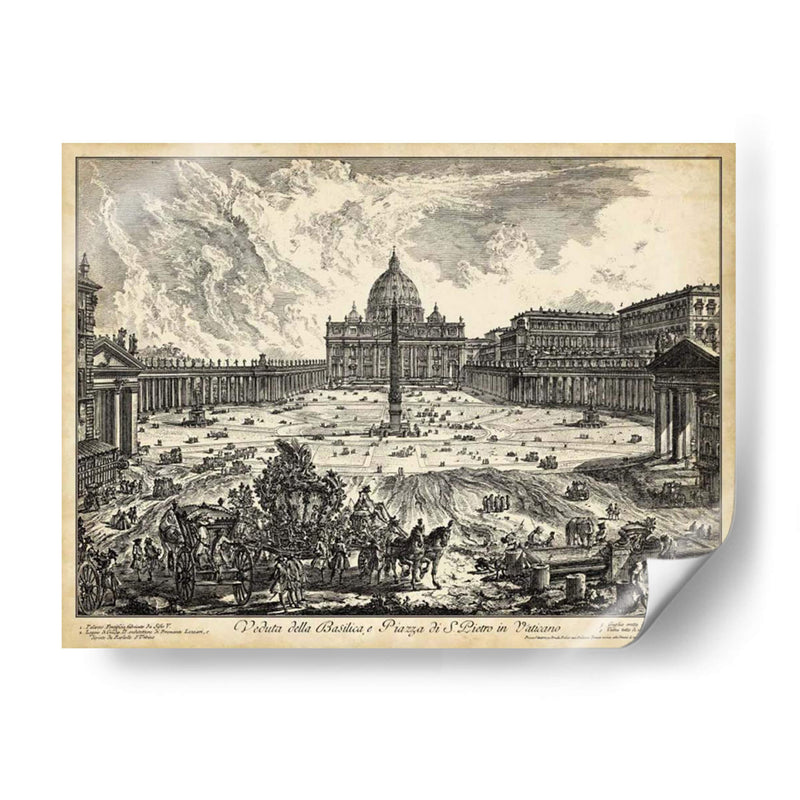 Veduta Della Basilica Di S. Pietro - Piranesi | Cuadro decorativo de Canvas Lab