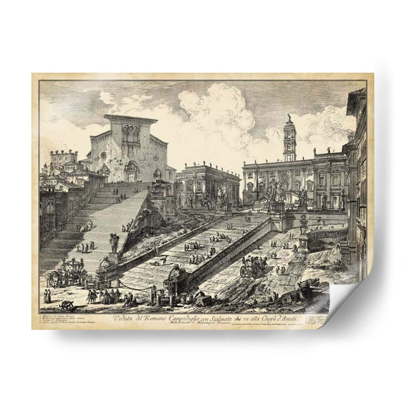 Vista Del Romano Campidoglio - Piranesi | Cuadro decorativo de Canvas Lab