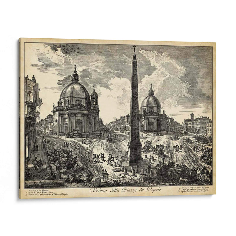 Veduta Della Piazza Del Popolo - Piranesi | Cuadro decorativo de Canvas Lab