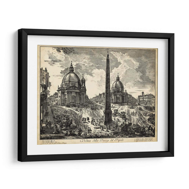 Veduta Della Piazza Del Popolo - Piranesi | Cuadro decorativo de Canvas Lab