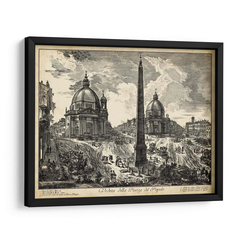 Veduta Della Piazza Del Popolo - Piranesi | Cuadro decorativo de Canvas Lab