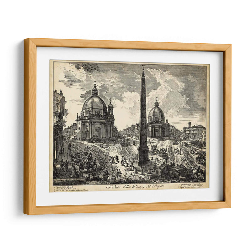 Veduta Della Piazza Del Popolo - Piranesi | Cuadro decorativo de Canvas Lab