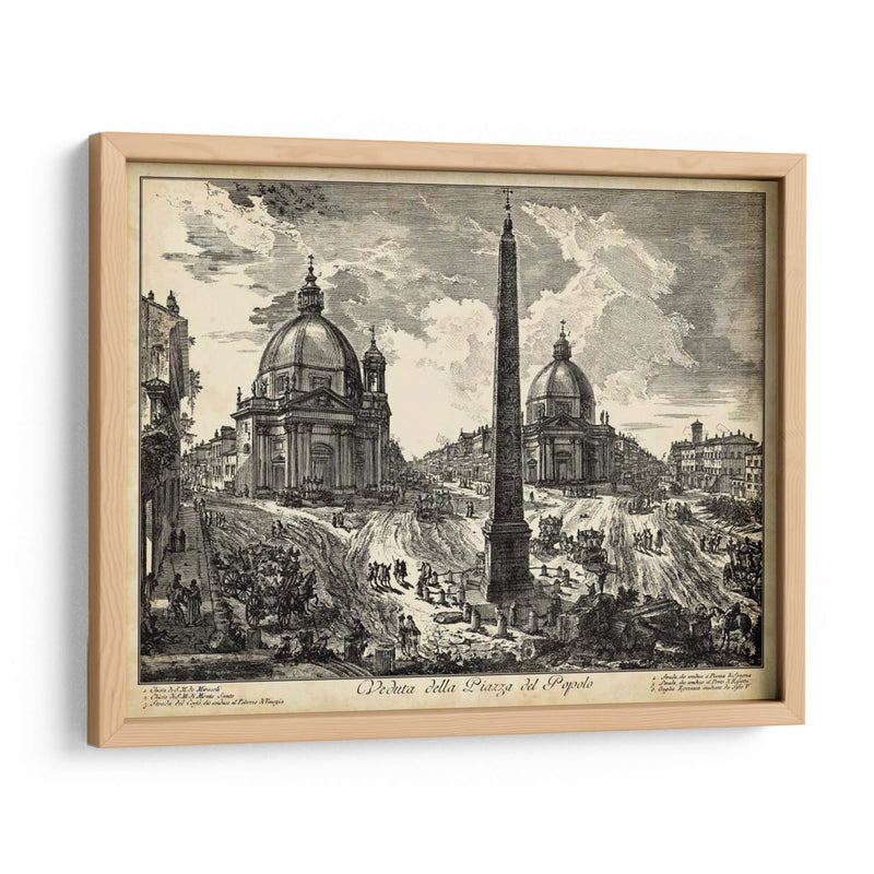 Veduta Della Piazza Del Popolo - Piranesi | Cuadro decorativo de Canvas Lab