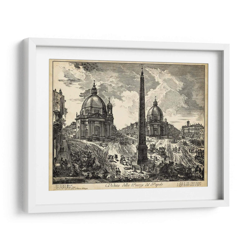 Veduta Della Piazza Del Popolo - Piranesi | Cuadro decorativo de Canvas Lab