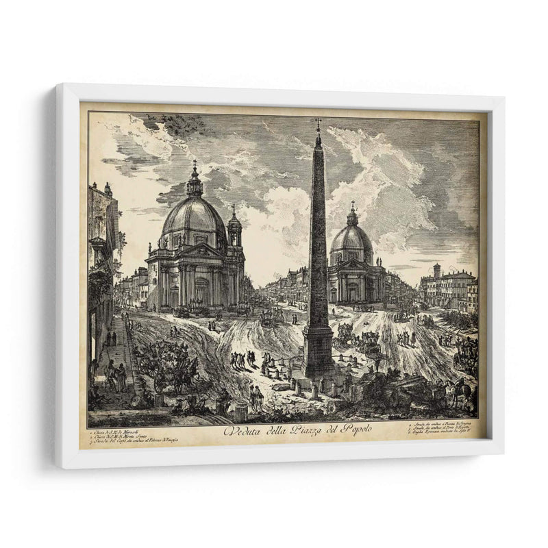 Veduta Della Piazza Del Popolo - Piranesi | Cuadro decorativo de Canvas Lab