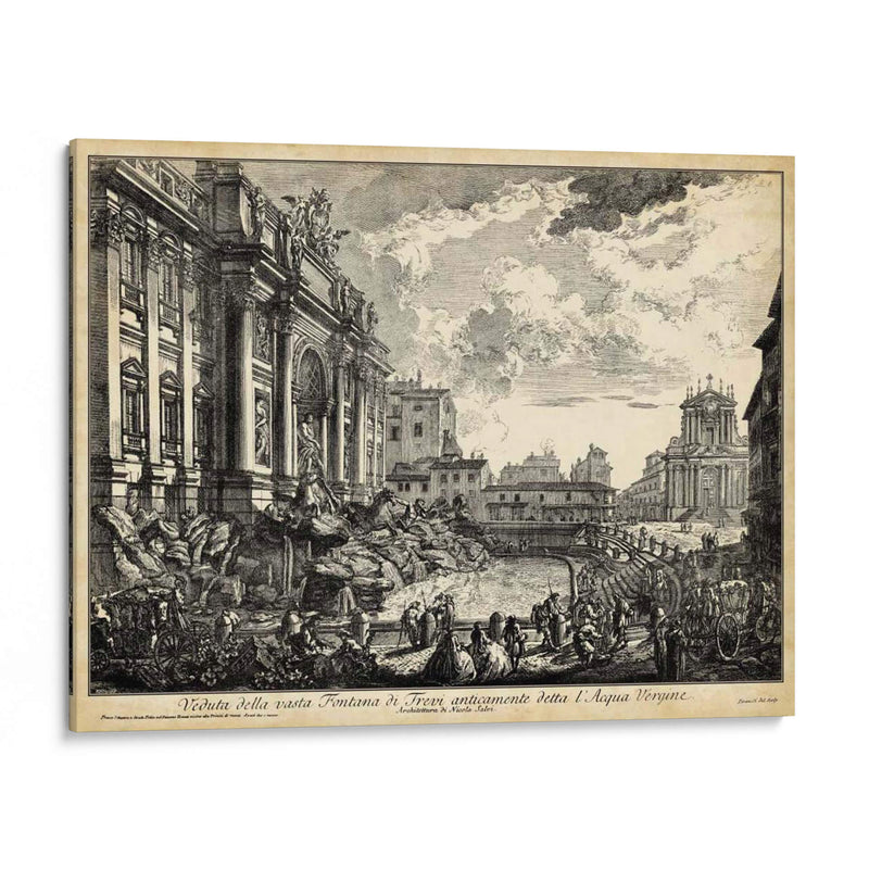 Veduta Della Vasta Fontana De Trevi - Piranesi | Cuadro decorativo de Canvas Lab